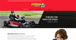 Desktop Screenshot of boschertowngokarts.com